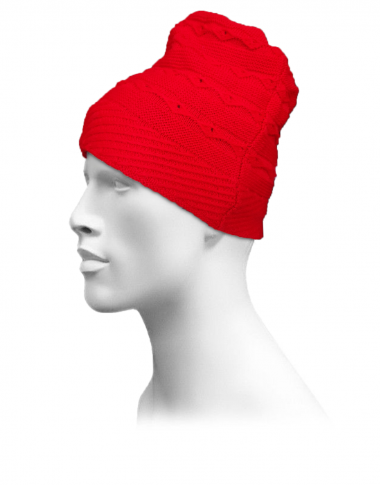Unisex acrylic  self Designer Cap red